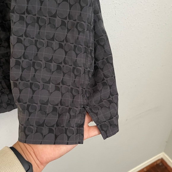 Perry Ellis Gray 100% Silk Shirt Large - Picture 5 of 7